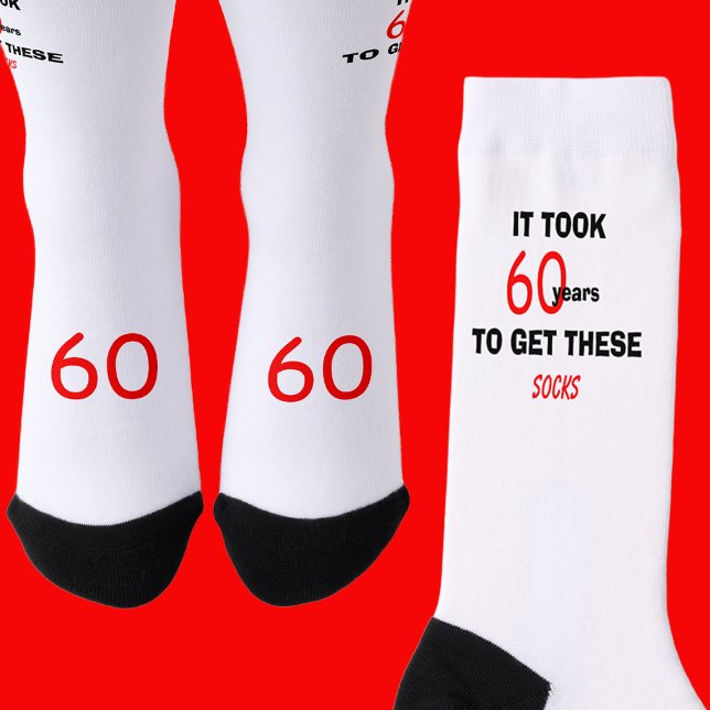 60th Birthday Socks Men Funny Socken (Von Creator hochgeladen)