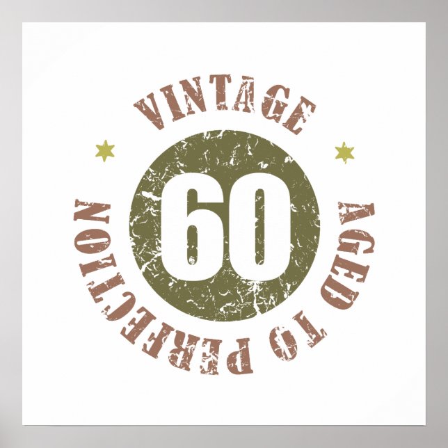60th Birthday Vintage Poster (Vorne)