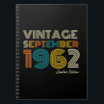 60th Birthday Vintage September 1962 Limited Edtn. Notizblock<br><div class="desc">60th Birthday Vintage September 1962 Limited Edtn.</div>