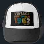 60th Birthday Vintage September 1962 Limited Edtn. Truckerkappe<br><div class="desc">60th Birthday Vintage September 1962 Limited Edtn.</div>