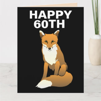 60TH FOX FOXY HAPPY BIRTHDAY greeting card Karte