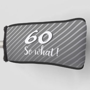 60th so Was Elegant Modern Gray 60th Geburtstag Golf Headcover