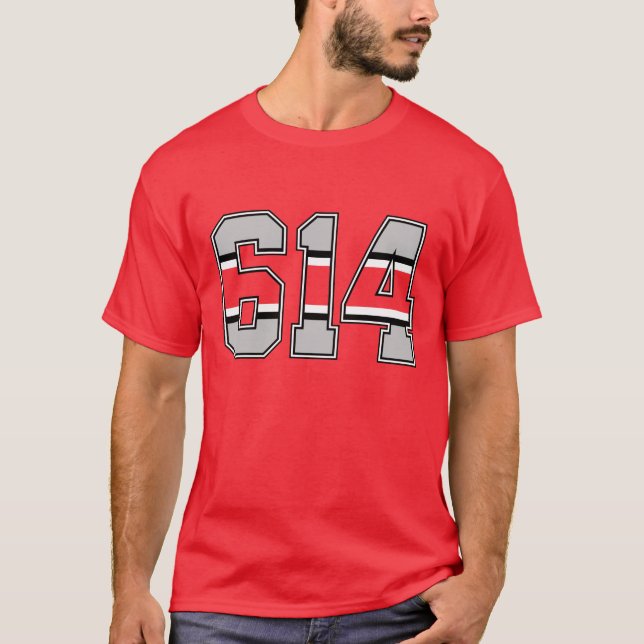 614 Ortsnetzkennzahl-T - Shirt (Vorderseite)