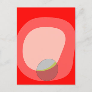 615 Rot Abstrakt Postkarte