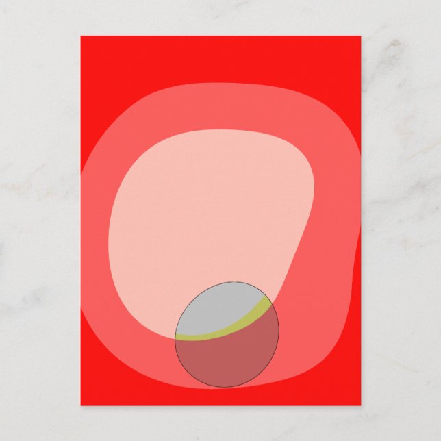 615 Rot Abstrakt Postkarte (Vorderseite)