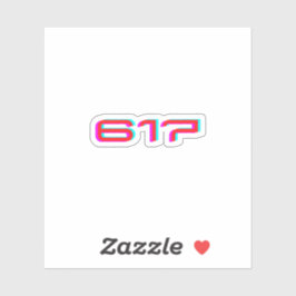 617 Boston Massachusetts Aufkleber