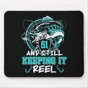 61. Geburtstag Angeln Funny 61 noch Behaltend ist Mousepad