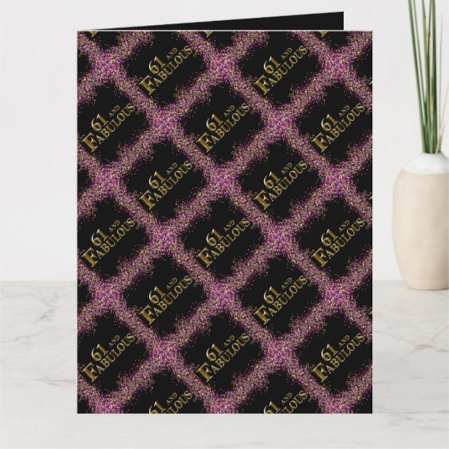 61. Geburtstag Karte (Vorderseite)