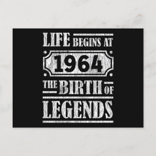 61 Jahre alt 1964 Geburt der Legende 61. Geburtsta Postkarte