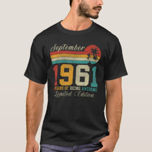 61. September Vintag 1961 61. Geburtstag T-Shirt
