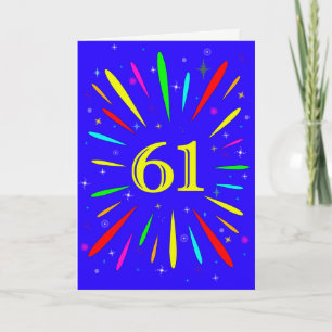 61e carte d'explosion d'anniversaire