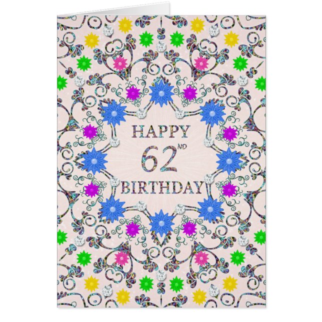 62. Geburtstag Abstrakte Blume  (Vorne)