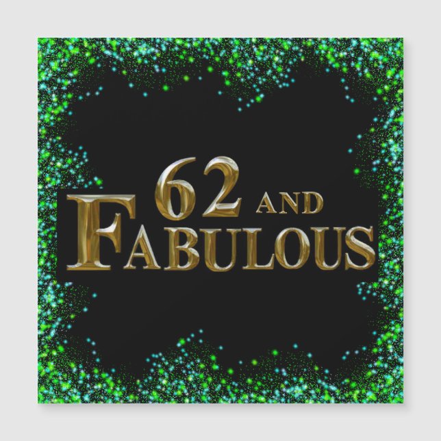 62. Geburtstag Magnetkarte (Vorderseite)