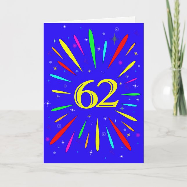 62. Geburtstagskarte Karte (Vorderseite)