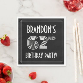 62. Geburtstagsparty: Art-Déco-Stil + Individuelle Serviette