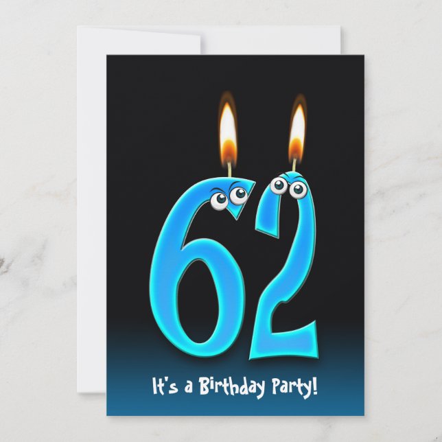 62. Geburtstagsparty Einladung (Vorderseite)