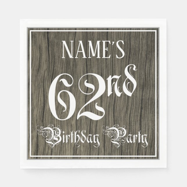 62. Geburtstagsparty - Extravagantes Drehbuch, Imi Serviette (Vorderseite)