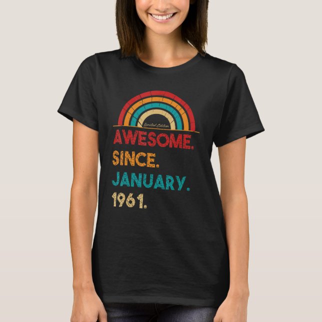 62 Jahre alt Phantastisch seit Februar 1961 62. Ge T-Shirt (Vorderseite)