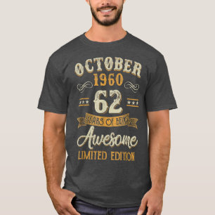 62 Jahre Alte Geschenke 62. Geburtstag Vintag 1. O T-Shirt