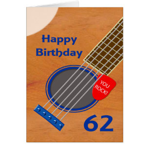 62e anniversaire Guitare Joueur Anniversaire