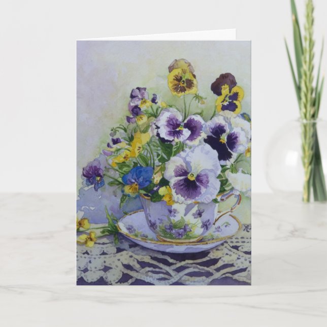 6300 Pansies dans la carte de la Fête des Mères de (Devant)