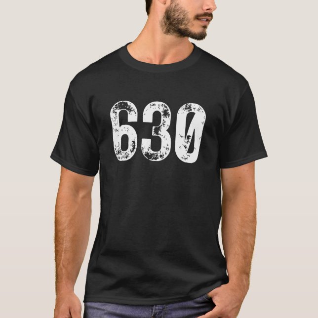 630 Area Code Aurora IL Mobile Telephone Area Code T-Shirt (Vorderseite)