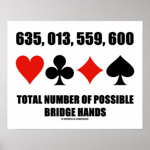 635.013.559.600 Gesamtzahl der möglichen Brückenan Poster