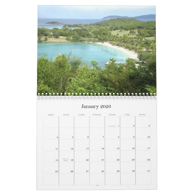 636, calendrier des Caraïbes de 2009 plages (Jan 2026)