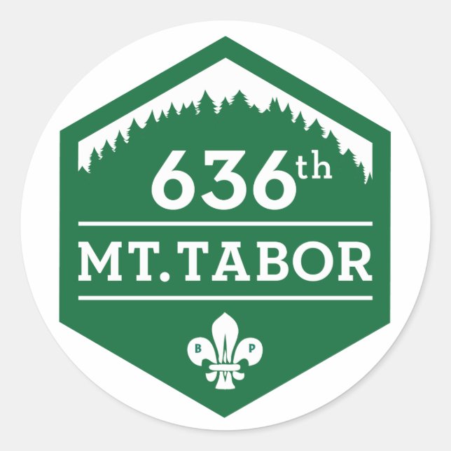 636. Mt.-Tabor — Logo-Aufkleber für 20 Runder Aufkleber (Vorderseite)