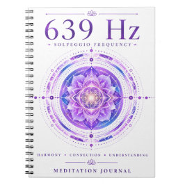 639 Hz Solfeggio-Frequenz Notizbuch – Harmony & Co Notizblock