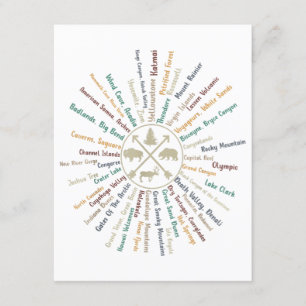 63 Carte des parcs nationaux Cadeaux US Park Campi