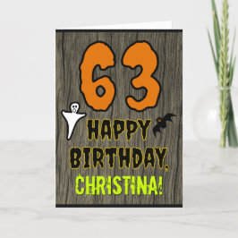 63. Geburtstag: Spooky Halloween Theme, Individuel Karte
