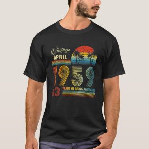 63. Geburtstag Vintag im April 1959 63 Jahre altes T-Shirt