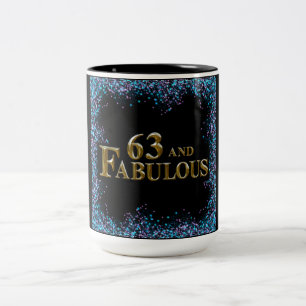 63. Geburtstag Zweifarbige Tasse