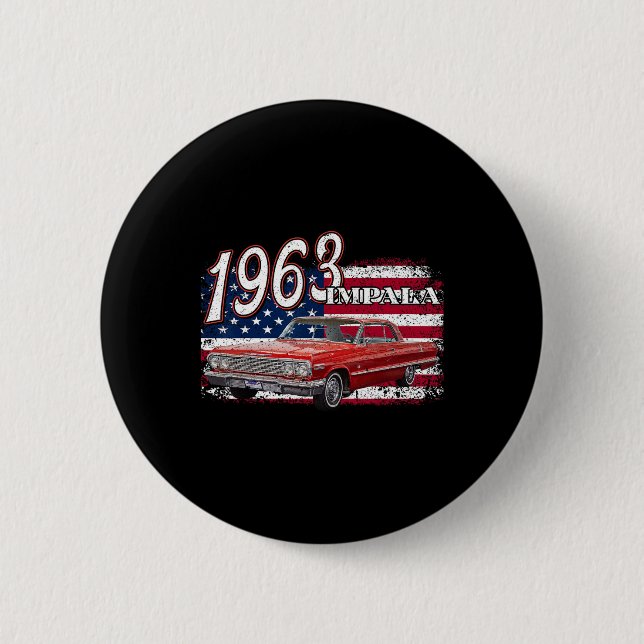 63 Impala Lowrider Ss 4. Juli Amerikaner Button (Vorderseite)