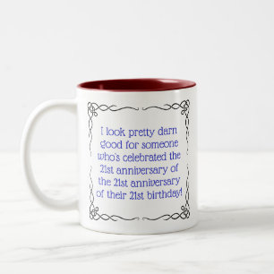 63 Jahre oder älter Zweifarbige Tasse