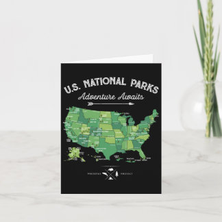 63 Parcs nationaux Carte Us Park Retro Camping Vin