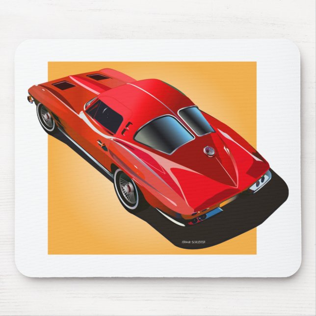 63 Rotgelb im Spaltfenster Mousepad (Vorne)