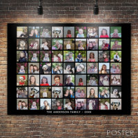63 Square Foto Collage Grid mit Text - schwarz