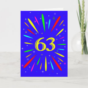 63e carte d'explosion d'anniversaire
