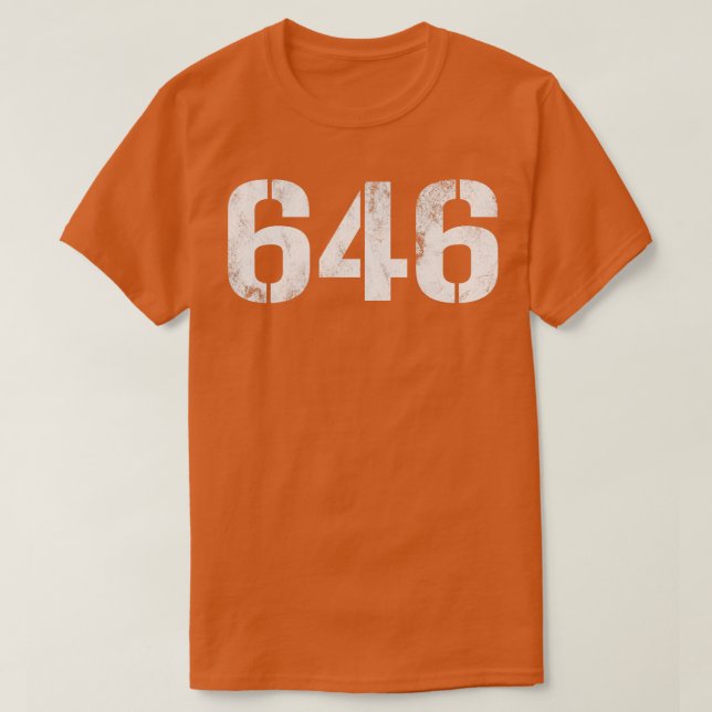 646 Vintager weißer Text T-Shirt (Design vorne)
