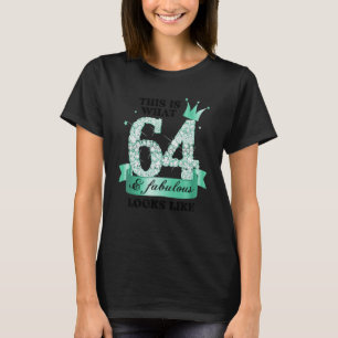 64 & Fabulous I Türkise White Party Group Foto T-Shirt