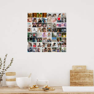 64 Fotovorlagen-Collage Poster