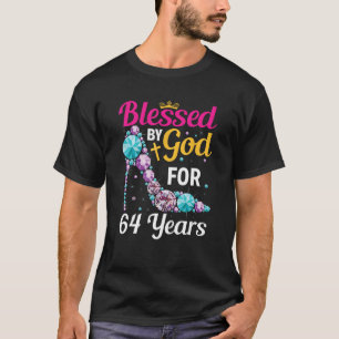 64. Geburtstagsfrauen, gesegnet von Gott, 64 Jahre T-Shirt