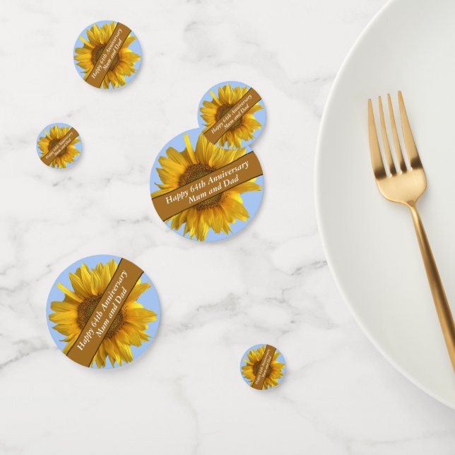 64. Jubiläum Sonnenblume Confetti Konfetti (Gruppe)