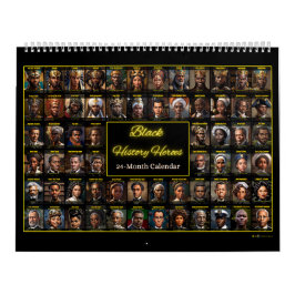 64 Schwarze Geschichtshelden: Ein 24-monatiger Kal Kalender
