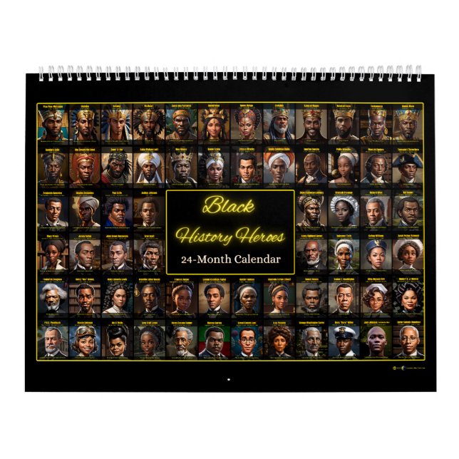 64 Schwarze Geschichtshelden: Ein 24-monatiger Kal Kalender (Titelbild)