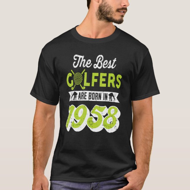 64 Year Old Golfer Golfing Golf 1958 64th Birthday T-Shirt (Vorderseite)