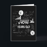 64 Years Old Bday Math Teacher 64th Birthday Gift Karte<br><div class="desc">Birthday Design For anyone who's horoscope say difficult & Stubborn But totally worth.Wear it with pride at work,  school gym perfect to pair with shorts,  leggings or jeans for a casual yet trendy Look</div>