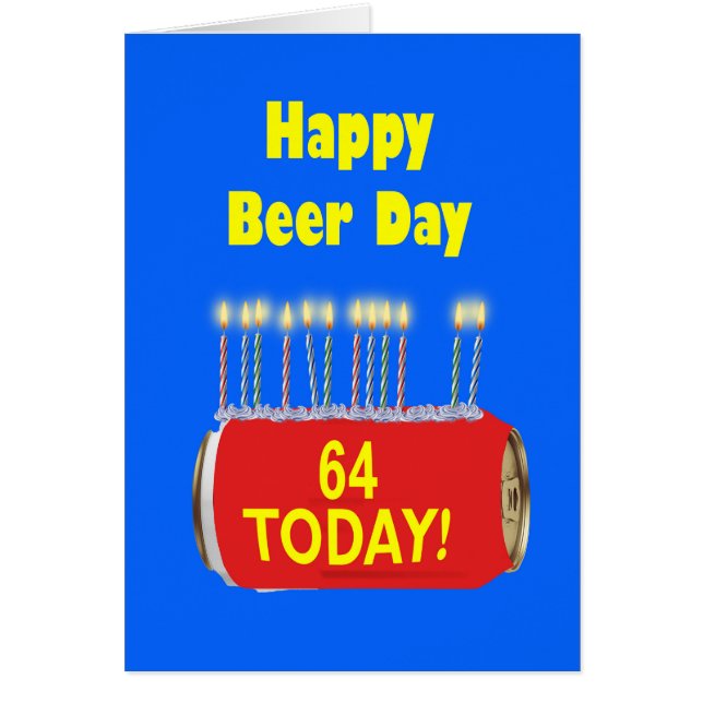64e Jour de la bière heureux Anniversaire (Devant)